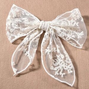 Amazon White Lace Hair Bow